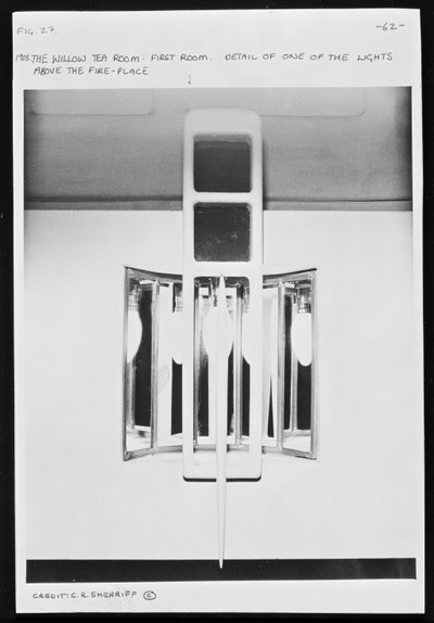 Light Fitting Above Fireplace in the Willow Tea Room, Glasgow (reconstruction) by Charles Rennie Mackintosh